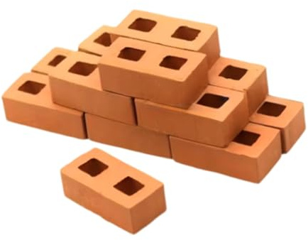 Colcolo 13 Pieces Mini Model Dioramas Layout with Square Hole Building Model Materials for DIY Accessories Miniatures Scenery, red