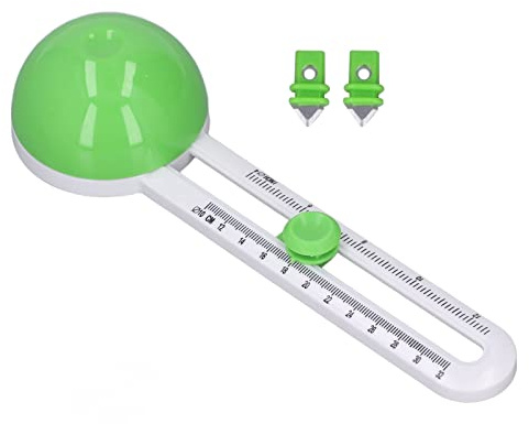 Haofy Craft Circle Cutter Outil de Découpe de Papier Portable et Léger pour Bricolage, Coupe-papier Circulaire Réglable Manuellement, pour les Amateurs D'artisanat, Plastique PP (GREEN)