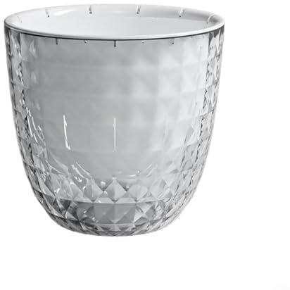 Alanmoship Macetas de plástico transparente con depósito integrado para plantas de interior como violetas africanas, monstera, suculentas y hierbas, macetas ligeras modernas (16 cm)