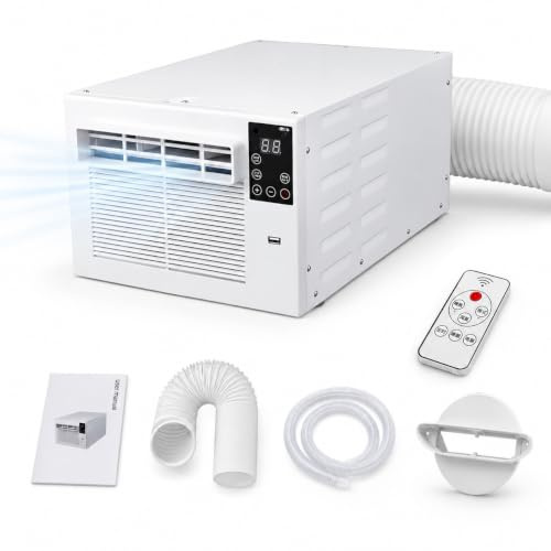 HCAUYNN Aire Acondicionado Portátil 750W para 4m² con Tubo de Salida, Dormitorios, Oficinas, Estudios