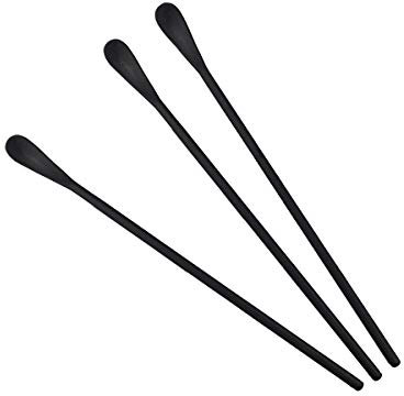 Jashi Löffel mit langem Griff, matt, Rührlöffel, Eistee, Kaffeelöffel mit 22 cm langem Griff, gebürsteter SUS304 Edelstahl, 3-teilig 3-Piece schwarz