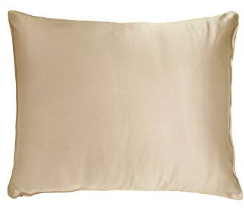 THXSILK Kissenbezug aus 100% Seide für Haar und Haut 25 Momme Maulbeerseide Kopfkissenbezug, Hypoallergen Kissenbezüge mit verstecktem Reißverschluss (80x80cm, Champagner)