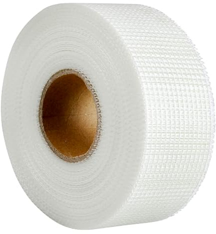 QILIMA Self-Adhesive Fiberglass Drywall Joint Mesh Tape, Fiber Mesh Crack Patch Wall Repair Fabric,2 Inch by 148 Feet White