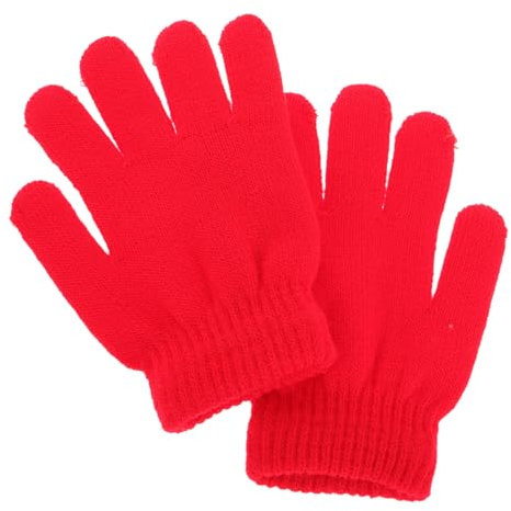 BESPORTBLE Handschuhe Kinder Kinder Winterhandschuhe Stretchy Strickhandschuhe Oder ? Strickhandschuhe 4-12 (Rot) 1 Stücke Handschuhe Schneerutscher