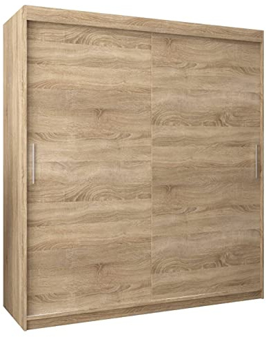 ABIKSMEBLE Armoire Tokyo - Porte Coulissante - Dressing Adulte - Penderie Vêtement - Garde Robe - Placard - 2 Portes - Closet