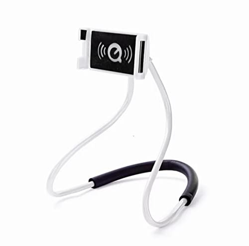 Orco Universal Smart Mobile Phone Stand Hang on Neck Cell Phone Mount Holder Flexible Lazy Bracket DIY Free Rotating for iPhone Samsung (White)