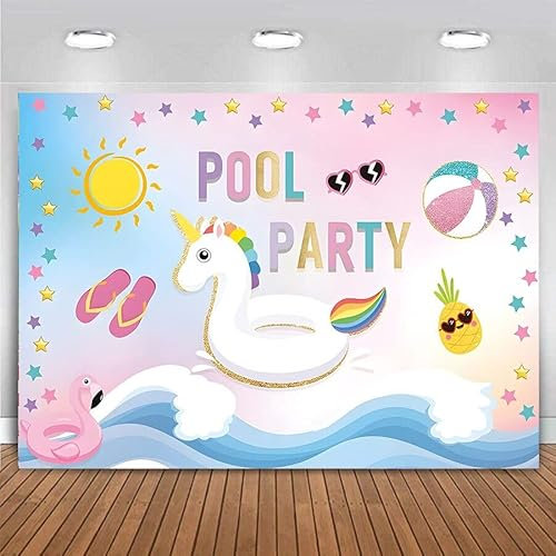 Sommar pool fest bakgrund simning kust vatten qave för barn flicka födelsedag banderoll vägg livboj bakgrund pografi