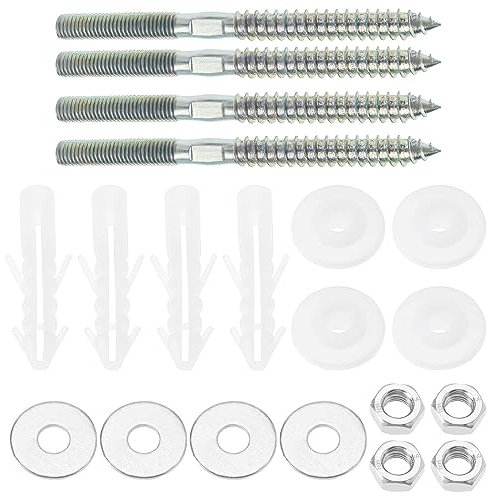 Be In Your Mind Set di 2 viti autofilettanti a doppia filettatura per lavabo, fissaggio universale adatto per lavelli da bagno, lavabi, accessori di fissaggio per bagno, viti per lavabo da appendere