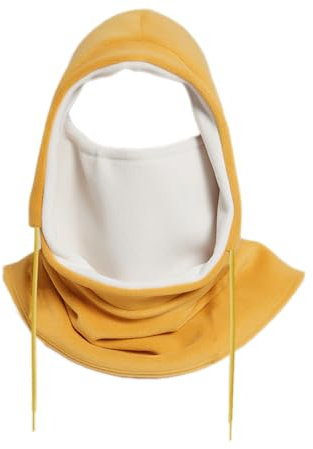 Wambere Sturmhaube Gesichtsmaske Winter Warme Warme Balaclava Winddichte Vollgesichtsmaske 3 in 1 Winter Damen Strickmütze Dicke Fleecefutter Warm Skimütze für Skifahren Radfahren,Gelb