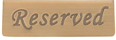 TOPINCN Cartello per Prenotazione Cartello per Posto Riservato in Acciaio Inossidabile Bronzo Antico con Design Semplice Ed Elegante Adatto per Ristoranti, Bar, caffè, Hotel