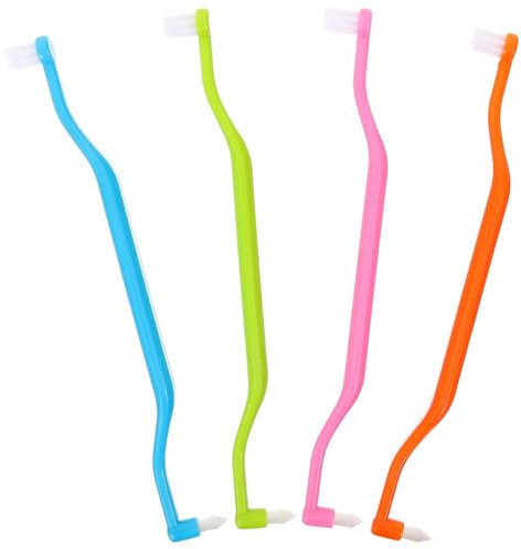 GLEAVI Gum End Tuft Zahnbürste 4-teiliges Set Doppelköpfiger Manueller Zahnbürsten Für Zu Hause