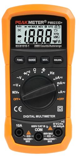 SATMW PM8233D multimètre numérique de Haute précision Plage Automatique condensateur NCV
