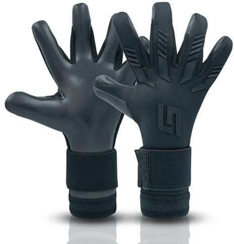 GRIPMODE Blackout 2.0 Hybrid Torwarthandschuhe - Torhüter Handschuhe mit Belag aus Griptec® Latex für jedes Wetter - Fußball-Torwarthandschuhe für Kinder, Jugendliche & Erwachsene - Größe 9