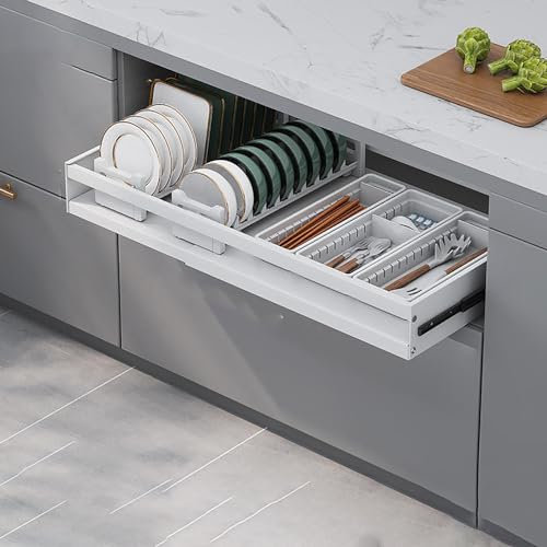 Schublade aus Kohlenstoffstahl Slide,Schrankauszug Küche,mit Nano-Klebstoff Speisekammerregale,Kein Bohren,Kein Bohren und Nageln Erforderlich,für Badezimmer, Büro. ( Size : 47*42*7cm/18.5*16.5*2.7in