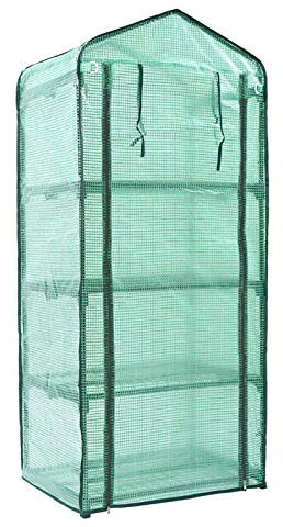 Toldo apilado para Invernadero, blindaje Vertical Verde para Invernadero, revestimientos de Invernadero, recintos de Polietileno, Invernadero para Plantas domésticas, 27 x 19 x 61