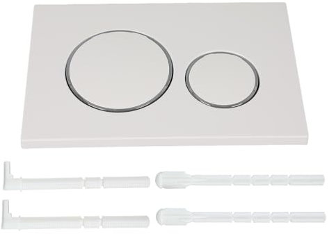 Drückerplatte mit Einbaurahmen,Betätigungsplatte passend für Geberit Sigma 20 UP300 & 320 Betätigungsplatte Ersatzteile mit Spülhebelset WC Spülkasten Ersatzteile (Weiß)
