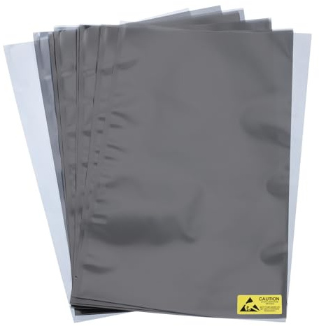 sourcing map 20Pcs Anti Static Bags ESD Shielding Bag Flat Open Top Anti Static Bag for Electronic Devices 11x14.6 Inch(280x370mm)