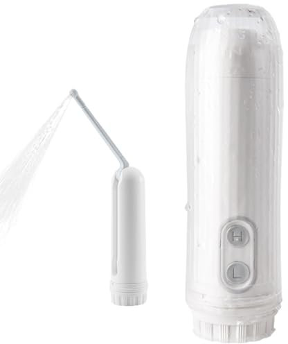 Resebidé 4,8 x 15,5 cm 180° justerbar batteridriven bidé, 2 lägen resebidé för personlig hygien rengöring/lugnande postpartumvård/perineal och hemmoroidomvårdnad