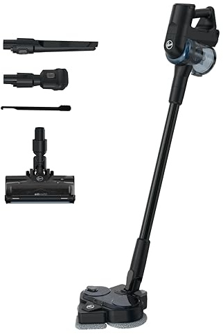 Hoover HF4 Hydro Cordless Vacuum Mop – 3-in-1 Stick Vacuum Cleaner and Floor Cleaner with Handheld Mode, up to 60 Min Runtime, Wet and Dry Vacuum Mop with LED Lights [HF401YH]