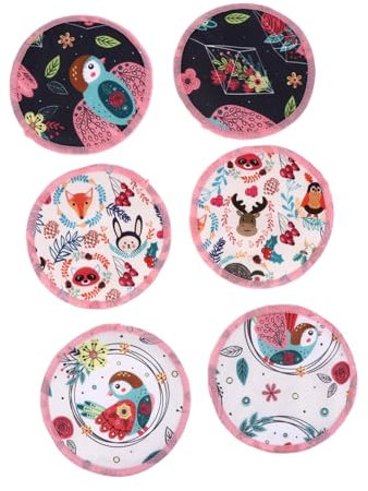 KOMBIUDA 6stücke Brustpads Auslaufsicher Stillen Waschbar Anti-überlauf Stillpads Atmungsaktiv Bequem Saugfähig