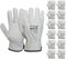Ruvigrab - Pack 12 paires - Gant de travail en cuir pour hommes et femmes, gants de jardin et de construction