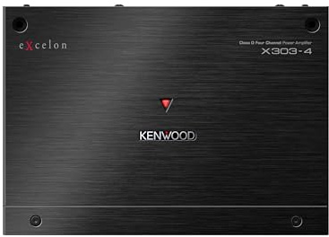 Kenwood eXcelon X303-4 Class D 4-K-Endstufe - Hochleistungs-600-W-Kompaktverstärker mit einstellbaren Steuerungen, hervorragender Klangklarheit und erweitertem Schutz