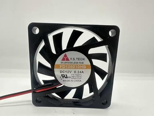 60MM Computer cooling fan，FD126010HB 12V 0.24A 6010 2-wire silent fan
