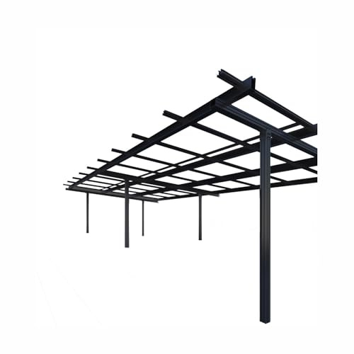 Carport Doppelcarport für 2 Autos - Überdachung für Autos - Aluminium, Schwarz
