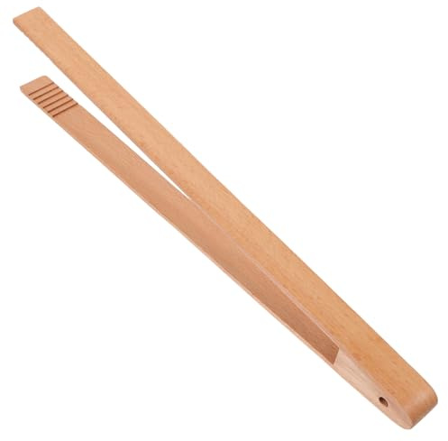 Warmhm Pinces à Aliments En Bois 32 Cm, Longues Et Résistantes, Bois Naturel, Pince à Nourriture Polyvalente, Pour Barbecue, La Cuisine Et Grille-pain, Accessoire Cuisine Essentiel