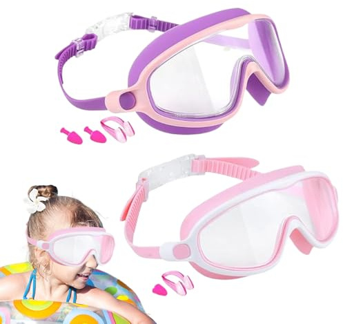 Lunettes de natation – Lunettes pour Accessoires de natation | Lunettes anti-buée pour plage, piscine, plongée avec tuba, été, filles, garçons,