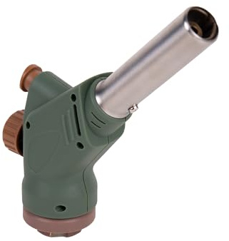 Cofan Chalumeau à gaz avec allumage piézoélectrique | Puissance : 1,1 kW | Compatible avec les cartouches de gaz de 220 g | Idéal pour la cuisine, le soudage et le bricolage