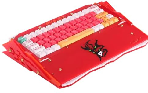 XXINGYULI Kit tastiera meccanica GH60 personalizzabile Tastiera stile hot-swap RGB in acrilico cablato compatibile con accessori per PC regalo(RED)