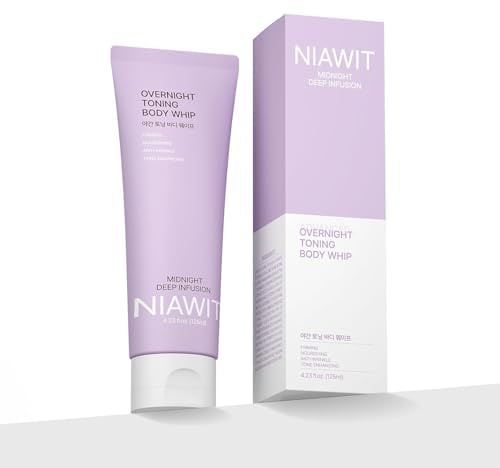 NIAWIT Overnight Toning Body Whip – For Loose Crepey Skin on Arms, Thighs & Belly | Firming, Moisturizing & Anti-Wrinkle Night Cream to Improve Tone While You Sleep, All Skin Types