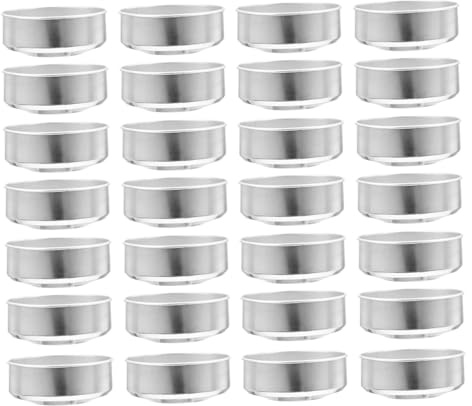 MUELODSIC 100 Piezas de Latas de Aluminio Circulares para Hacer Velas de Té, Resistentes a Altas Temperaturas Fijar Mechas en Manualidades de Velas