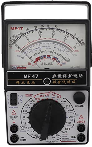 Bonbela MF47 Multimètre analogique avec pointeur magnétique interne pour l'industrie