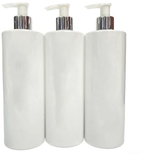 3-pack 500 ml PET påfyllningsbara flaskor med pump för schampo balsam duschgel handtvål lämplig för badrum och resor