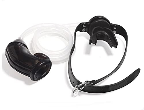 HTdangT BDSM Silicone Urinoir Gag SM Bouche Plug Gag Avec Entonnoir Pisse Gay Sex Gag Harnais Gag Bondage Contraintes Dilatateur Esclave Bondage Sex Toy Pour Couples