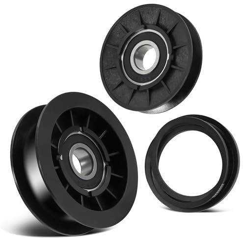 GX20006 GX20286 GX20287 V-Idler Pulley Flat Pulley Kit Drive Belt Idler Kit Fit for John Deere Mower Decks L100 L110 L120 L130 L107 D110 D120 D130 D140 LA110 LA120 LA130 LA140 LA150 X110 X120 X140