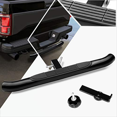 PM PERFORMOTOR Universal 37x3.25 Inches Black Rear Bumper Tow Hitch Step Bar for 2 Receiver