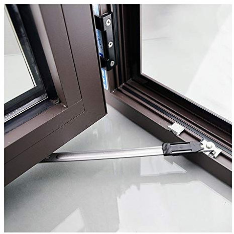 Restrictor de puerta de ventana,Limitador de refuerzo de viento corredizo de ventana de acero inoxidable,Controlador de ángulo de dos enlaces interior Soporte de viento de ventana 1 piezas