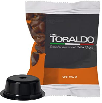 CAFFÈ TORALDO | Compatibile A Modo Mio* | CAPSULE | Caffè Selezionato, Tostato e Torrefatto in Italia | Eccellenza del Caffè Napoletano (Miscela Cremosa, 100 Unità)