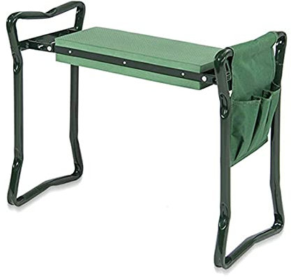 QFFL Klappbarer Gartensitz und Kniestuhl, Robuste Gartenhocker mit 1 Werkzeugtaschen, Weiches Eva-Pad, Multifunktions-Schutzkissen, Geschenke für Frauen Senioren