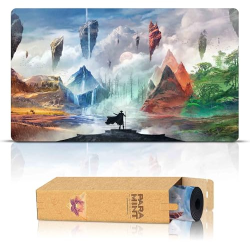 Paramint Eternal Wanderer (Genähte Kanten) - MTG Spielmatte - Kompatibel mit Magic: The Gathering Spielmatten - Spielen Sie MTG, YuGiOh, TCG - Spielmatten mit originellen Designs