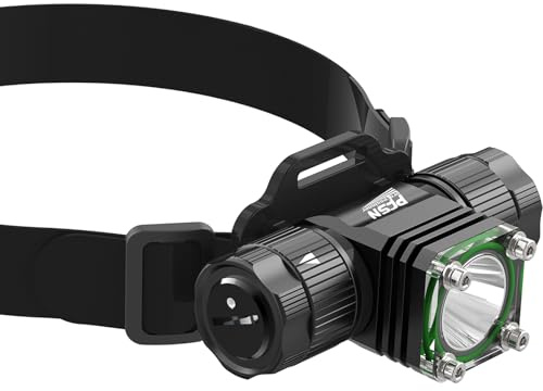 PFSN Professional LED Scuba Dive Light - Hands-Free 1196 Lumens, 200m Beam, IPX68 Waterproof, 4800mAh Rechargeable Battery, 3 Modes, Black