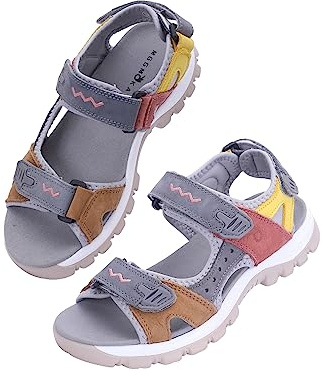 MGGMOKAY Damer sportiga sandaler öppen tå vandring utomhus sandaler sport casual strandsandaler, GRÅ, 38 EU