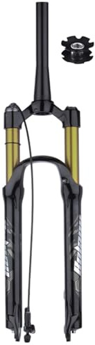 FukkeR Mountain Front Gabel Fahrrad Luft Vorderradgabel 26 27.5 29 In Mountainbike Federgabel 120mm Federweg 100×9mm QR 1-1/8 Konisches Rohr Mit Speed Lockout Funktion Für XC