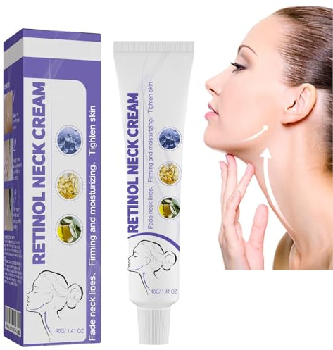 Tkekruh Retinol Neck Cream 40g Nackenstraffende Creme Anti-Falten-Creme für Gesicht hautstraffende Creme mit Kollagen und Retinol Hals- und Nacken-Creme gegen Doppelkinn