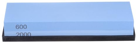 sourcing map 2pcs Knife Sharpening Stone Set 600/2000 Grit Knife Sharpening Stone with Rubber Base Sharpener Whetstone for Knives Scissors Kitchen Sharpen Tools, Green