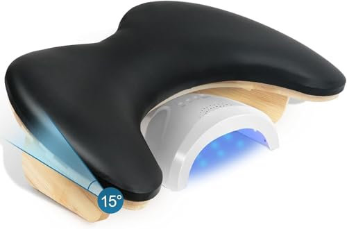 𝓝𝓮𝔀 Arm Rest for Nails Tech:U-shaped Manicure Nail Arm Rest Stand Big White Armrest Microfiber PU Leather Hand Rest Pillow for Nail Cushion (L)