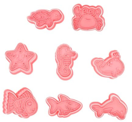 Mikinona Ensemble De 8 Emporte-pièces en Silicone en Forme Danimaux Faciles À Démouler Et À Nettoyer